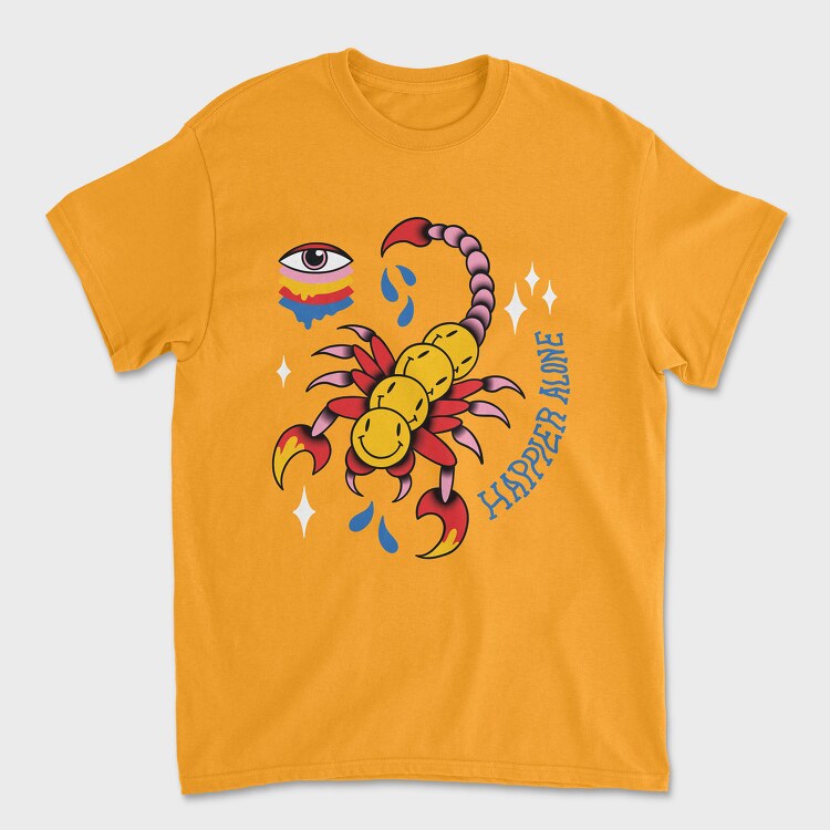 Happier Alone, Unisex Men's T-Shirt