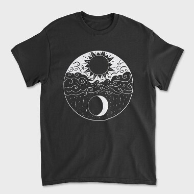 Moon And Sun, Unisex Men's T-Shirt