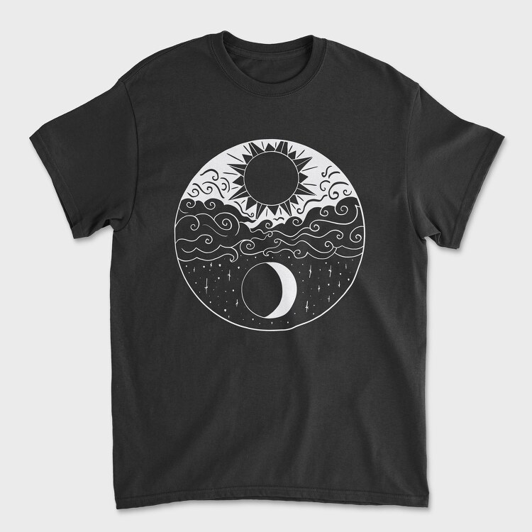 Moon And Sun, Unisex Men's T-Shirt