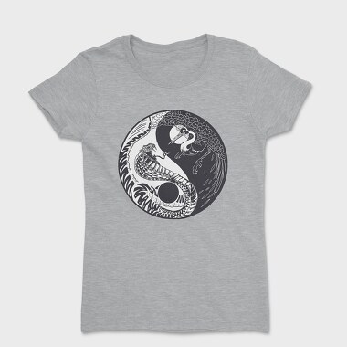 YingYang Crane Snake, Women's T-Shirt