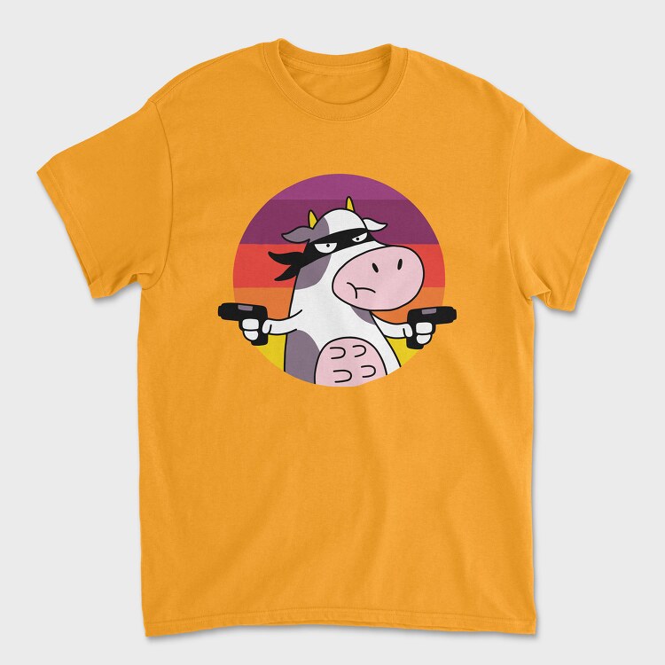 Cow Cartoon, Unisex Men's T-Shirt