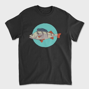Flussbarsch Fish, Unisex Men's T-Shirt