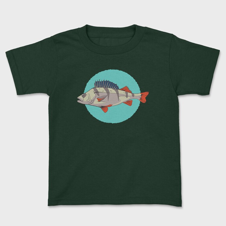 Flussbarsch Fish, Kids' T-Shirt