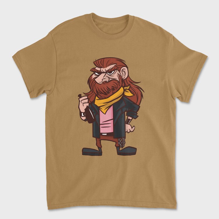 Metal Man Cartoon, Unisex Men's T-Shirt