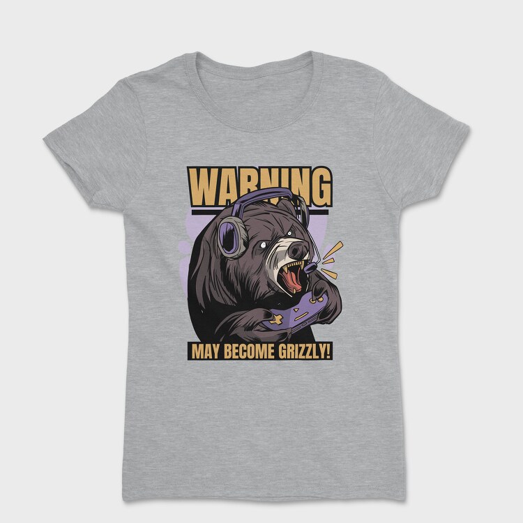 Gaming Bear Angry, Women's T-Shirt