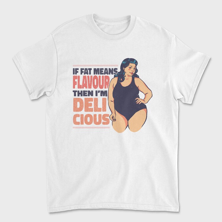 Woman Fat Flavour, Унисекс Мъжка Тениска