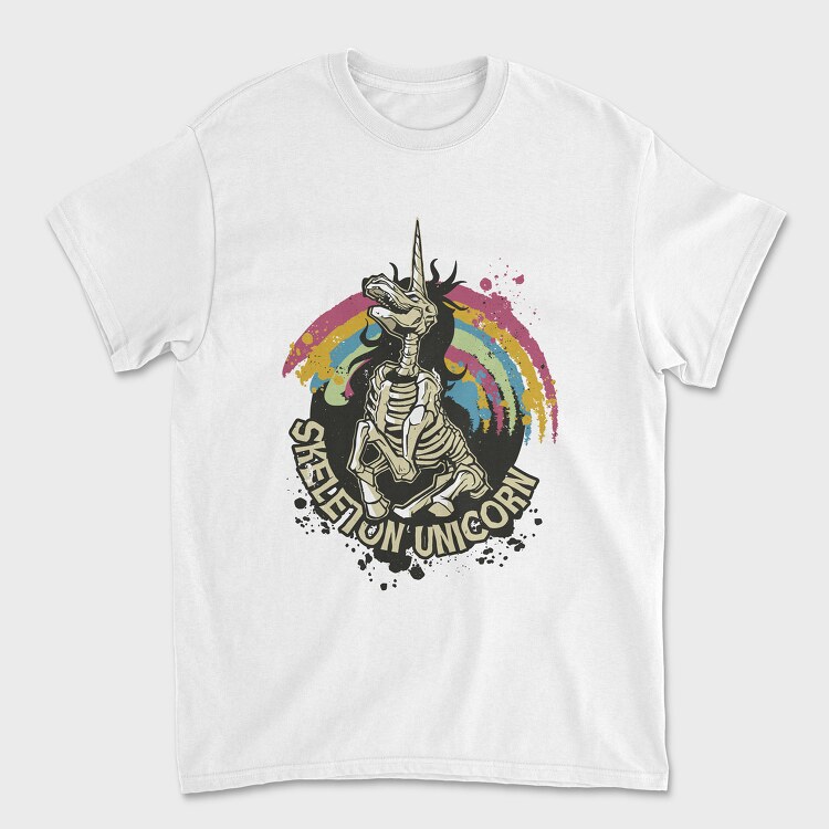 Skeleton Unicorn, Unisex Men's T-Shirt