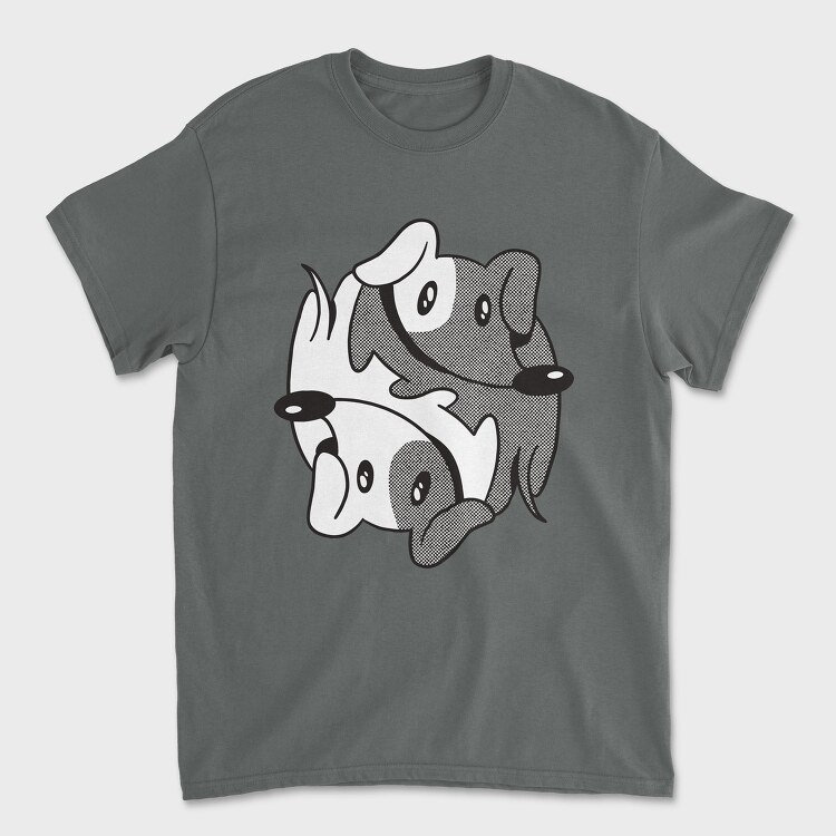 Dachshund Yin Yang, Unisex Men's T-Shirt