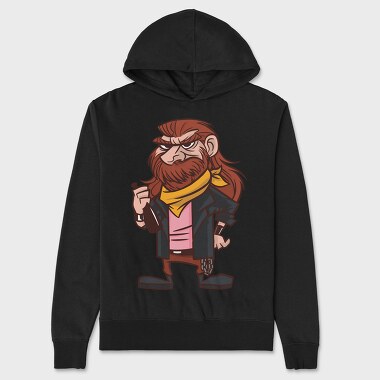 Metal Man Cartoon, Unisex Men's Hoodie