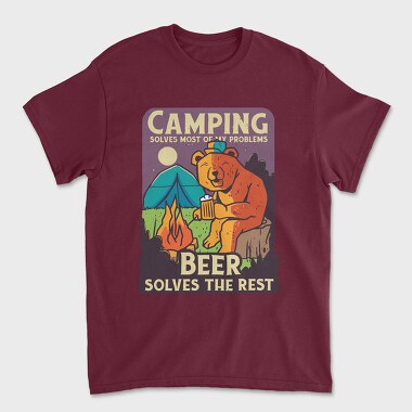 Camping and Beer, Unisex Men's T-Shirt