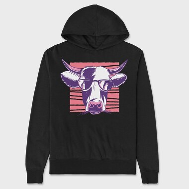 Cow Galasses, Unisex Men's Hoodie
