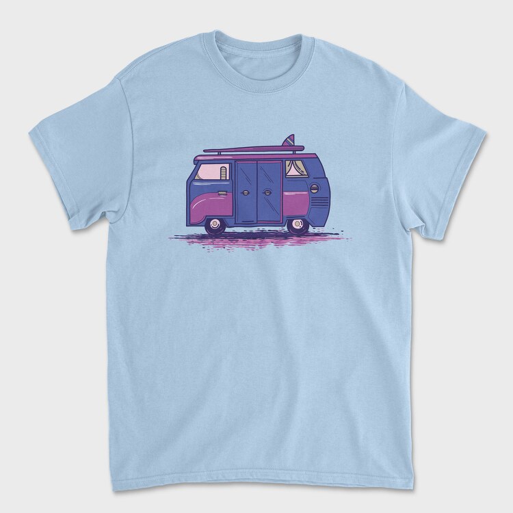 Camper Van Purple, Унисекс Мъжка Тениска