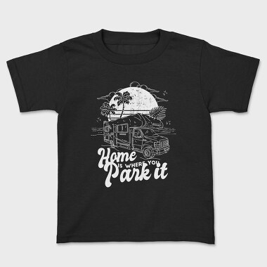 Kids' T-Shirt, Camper Van Beach