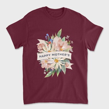 Watercolor Flowers Mother 1, Unisex Men's T-Shirt