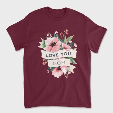 Watercolor Flowers Mother 2, Unisex Men's T-Shirt