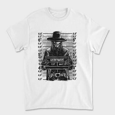 Anonymous Mugshot, Unisex Men's T-Shirt