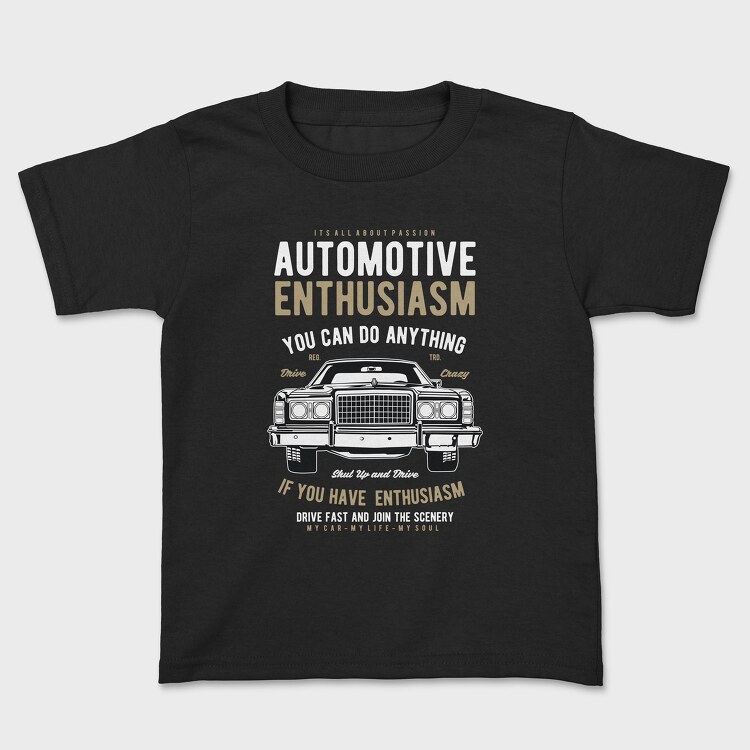 Automotive Enthusiasm, Kids' T-Shirt