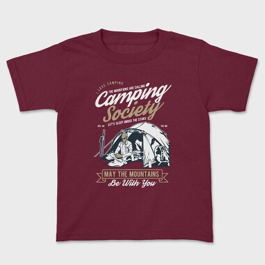 Camping Society, Kids' T-Shirt