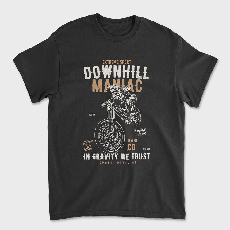 Downhill Maniac, Unisex Men's T-Shirt