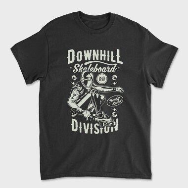 Downhill Skateboard Division, Unisex Men's T-Shirt