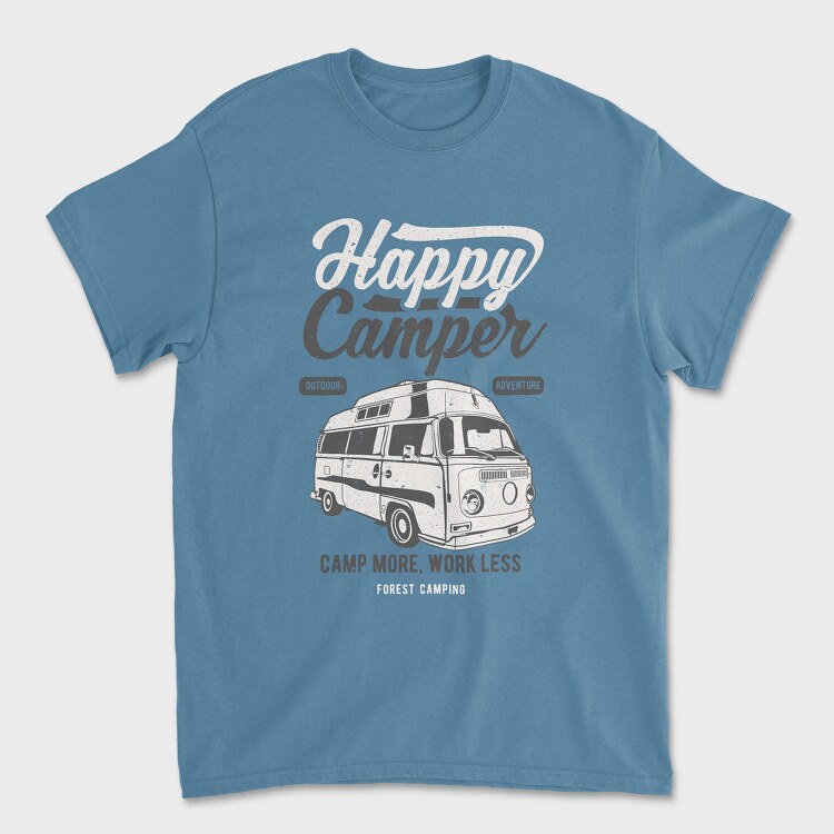 Happy Camper, Унисекс Мъжка Тениска