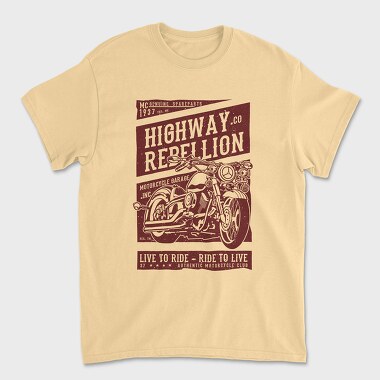 Unisex Men's T-Shirt, Highway Rebellion