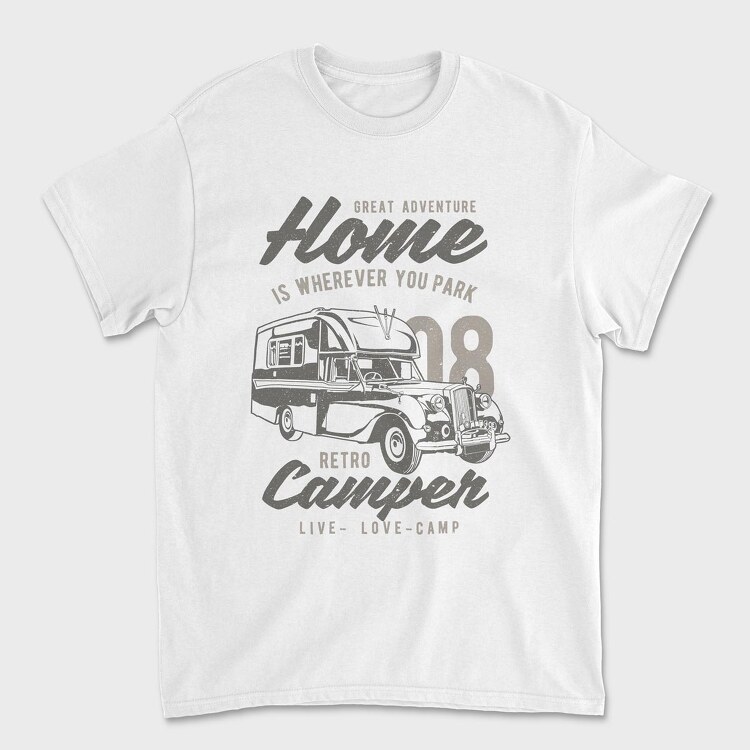 Retro Campers, Унисекс Мъжка Тениска