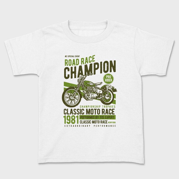 Road Race Champion, Kids' T-Shirt