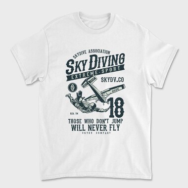 Sky Diving, Unisex Men's T-Shirt