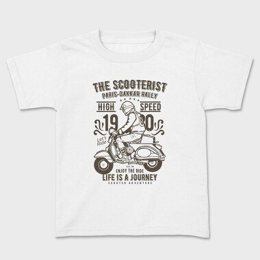 The Scooterist1980, Kids' T-Shirt