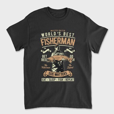 World's Best Fisherman, Unisex Men's T-Shirt