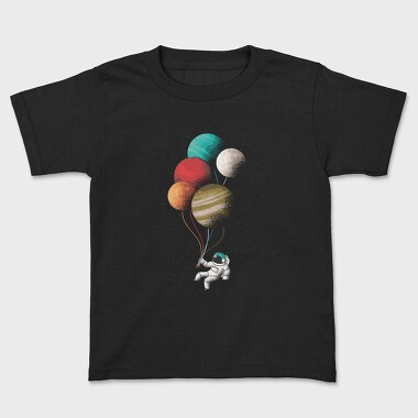 Kids' T-Shirt, Astronaut Balloons