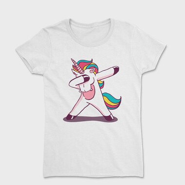 Women's T-Shirt, Dab Animal Comics Unicorn