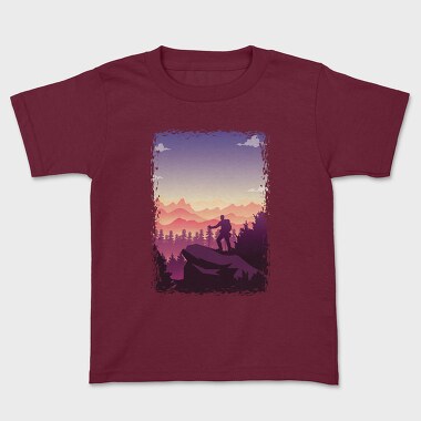 Poster Hiking, Kids' T-Shirt