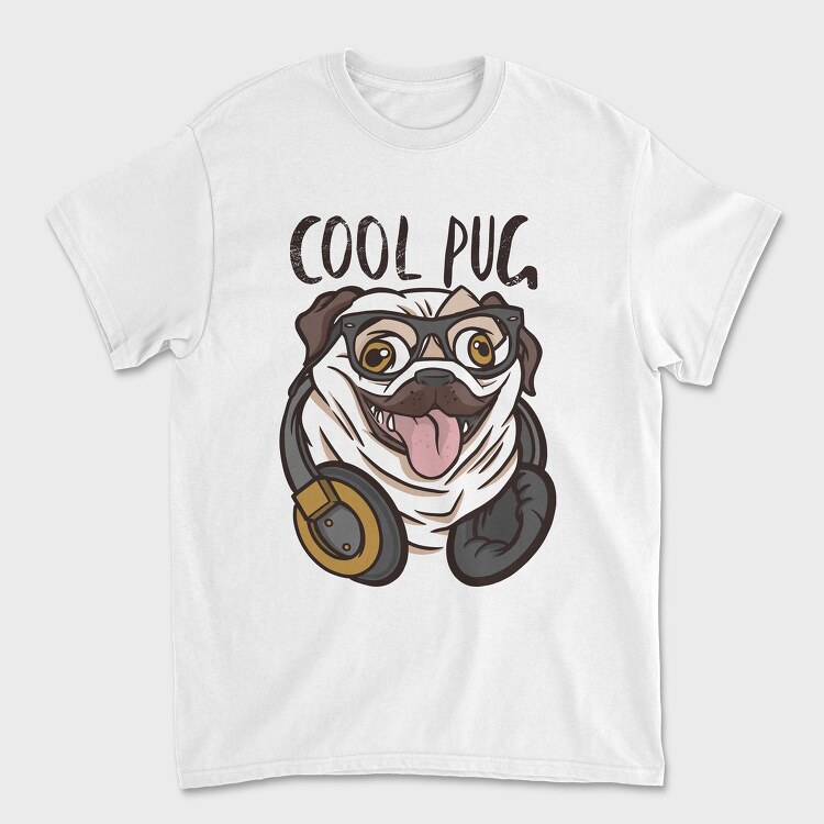Pug Cool, Unisex Men's T-Shirt