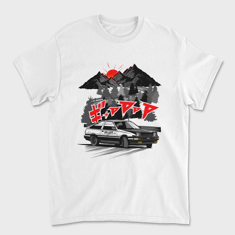 AE86 Touge, Унисекс Мъжка Тениска