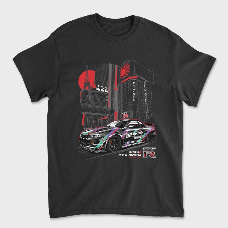 HKS R34, Унисекс Мъжка Тениска
