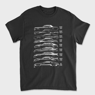 Mustang History Silhouette, Unisex Men's T-Shirt