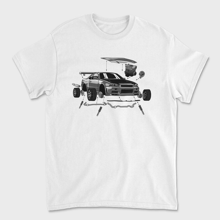 R34 Crank Out, Унисекс Мъжка Тениска