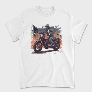 Comic Rider Motorcycle, Unisex Men's T-Shirt