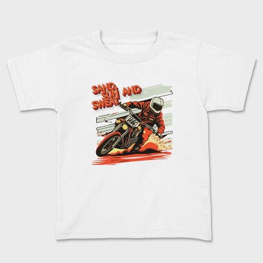 Motocross MotorcycleArt 80S, Kids' T-Shirt