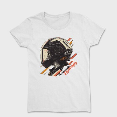 Motorcycle Therapy Helmet Artistic, Women's T-Shirt