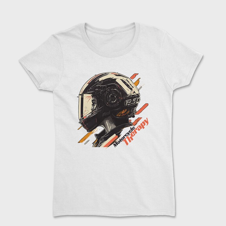 Motorcycle Therapy Helmet Artistic, Women's T-Shirt