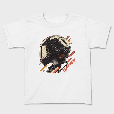 Motorcycle Therapy Helmet Artistic, Kids' T-Shirt