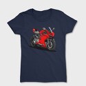 Motorcycle With Comic Rider, Women's T-Shirt