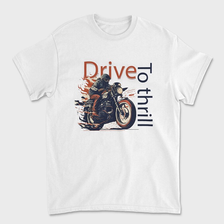 MotorcycleArt RetroStyle, Unisex Men's T-Shirt