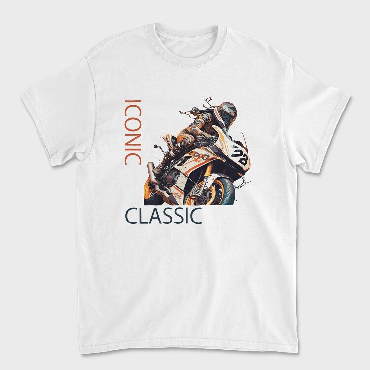 Racing Motorcycle Manga Style Iconic Classic, Унисекс Мъжка Тениска