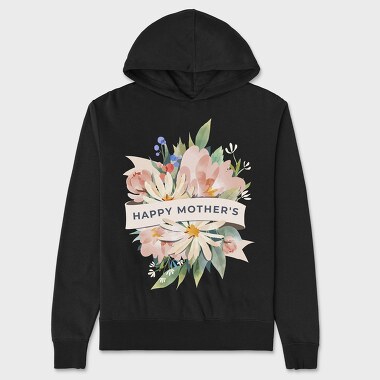 Watercolor Flowers Mother 1, Unisex Men's Hoodie