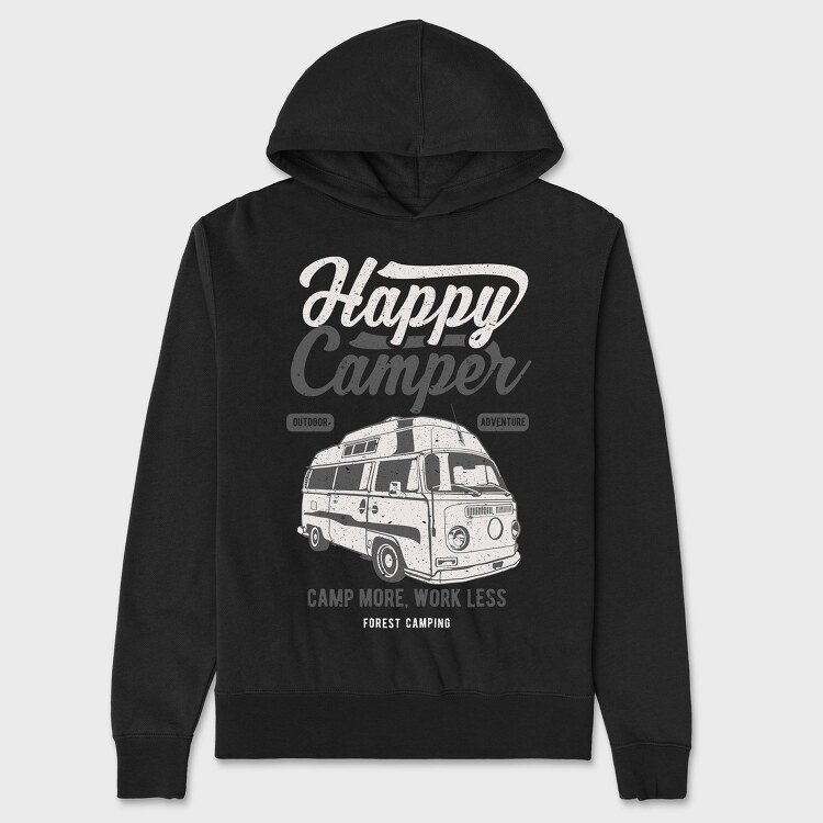 Happy Camper, Unisex Men's Hoodie
