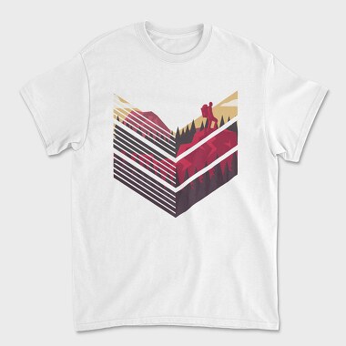 Unisex Men's T-Shirt, Climing Land Scape
